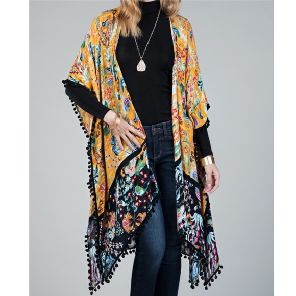 🔥LAST 1🔥Feelin Groovy Two Tone Kimono Duster - Picture 4 of 7